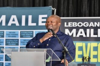 Gauteng Finance MEC Lebogang Maile announcing Nasi iSpani programme expansion