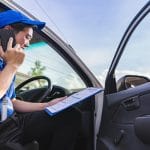 Driver Messenger delivering documents