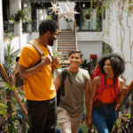 Students exploring campus during Orientation Week 2025