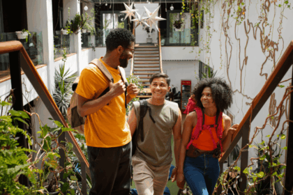 Students exploring campus during Orientation Week 2025