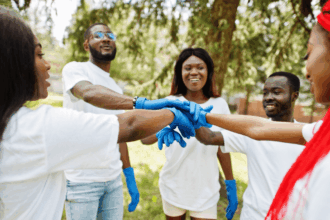 Peer Educators working with youth on HIV prevention in South Africa