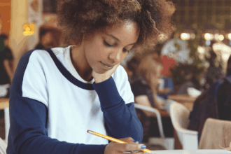 Student studying to upgrade matric results in South Africa