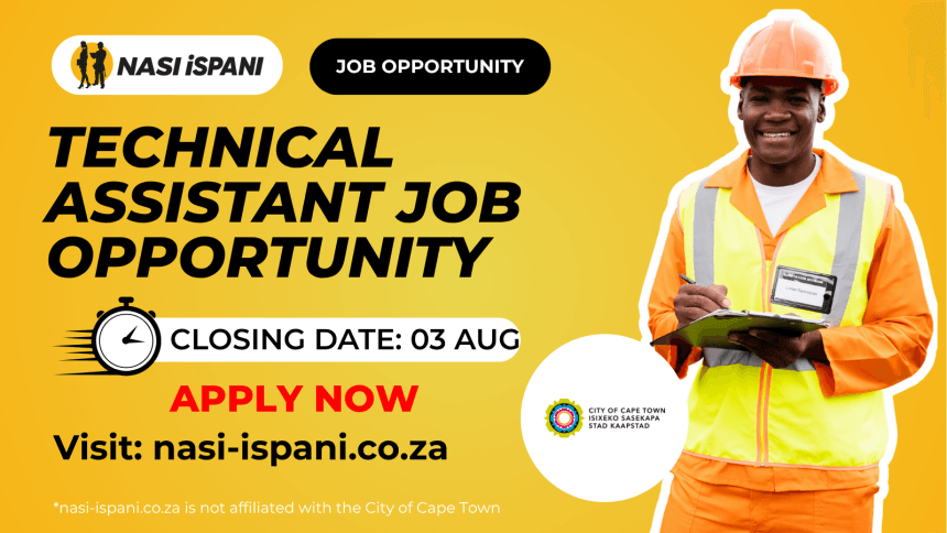 Technical Assistant Job Opportunity at the City of Cape Town