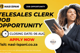 Telesales Clerk position at Red Star Wholesale Catering Services