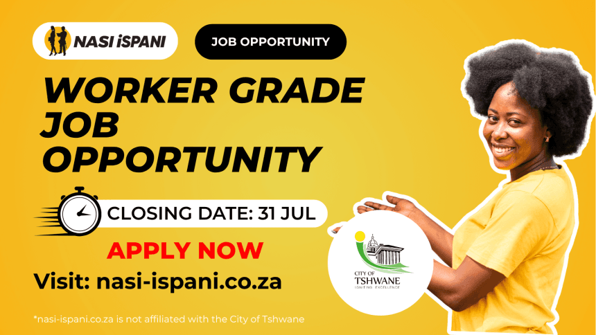 Worker Grade Job Opportunity at the City of Tshwane