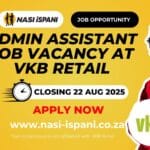 Admin Assistant Job Vacancy at VKB Retail