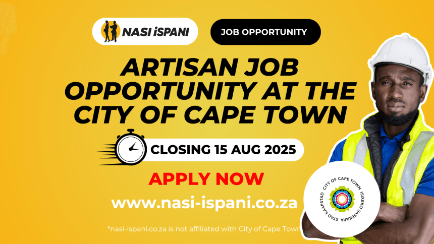 Artisan Job Opportunity at the City of Cape Town