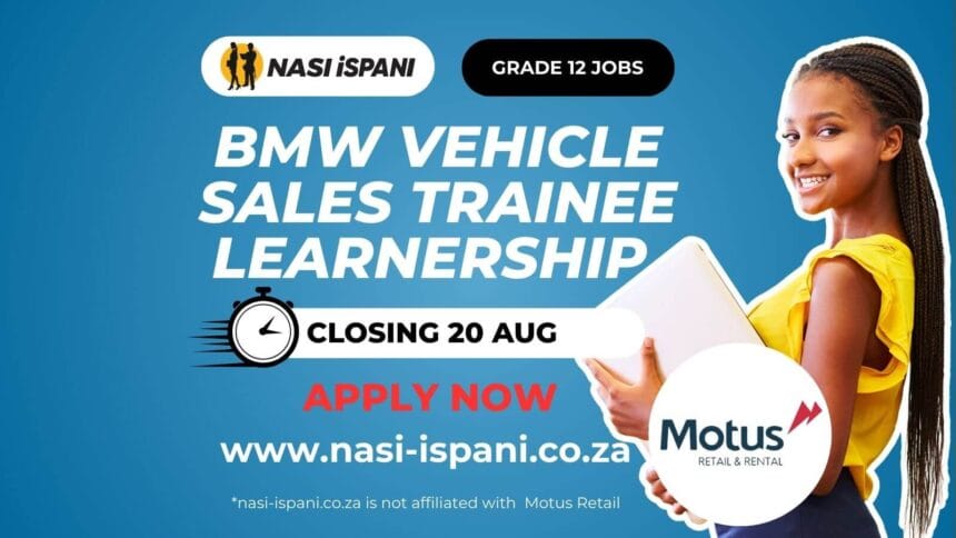 BMW Vehicle Sales Trainee Learnership 2025