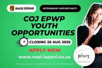 City of Johannesburg EPWP Youth Opportunities 2025 / 2026