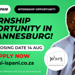 City of Johannesburg Internship Intake Officer
