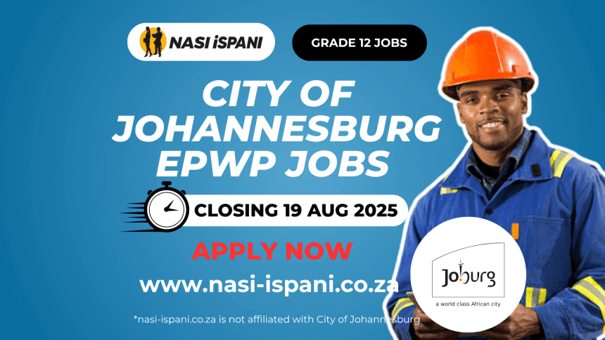 Cleaner Jobs Available at City of Johannesburg