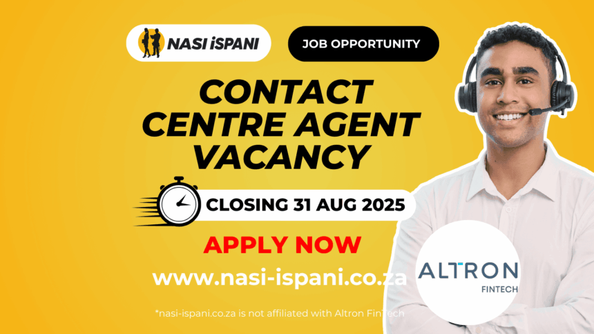 Contact Centre Agent Job Opportunity at Altron FinTech