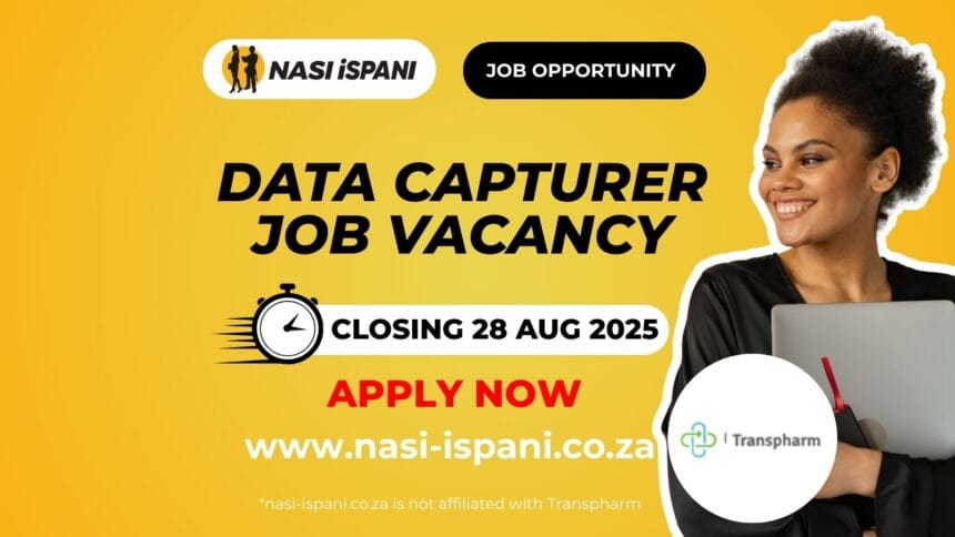 Data Capturer Job Vacancy at Transpharm