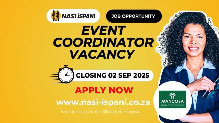 Event Coordinator Vacancy at MANCOSA PTY LTD