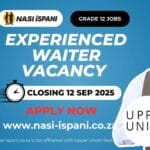 Experienced Waiter Vacancy at Upper Union Restaurant