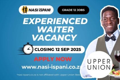 Experienced Waiter Vacancy at Upper Union Restaurant