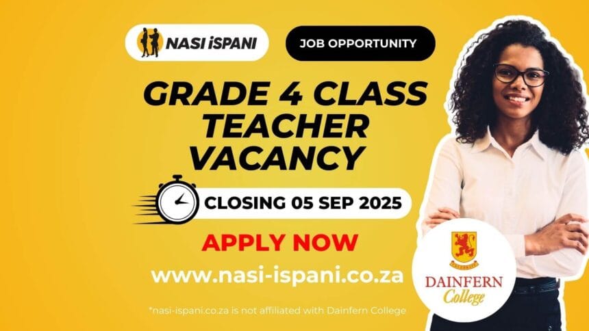 Grade 4 Class Teacher Vacancy at Dainfern College