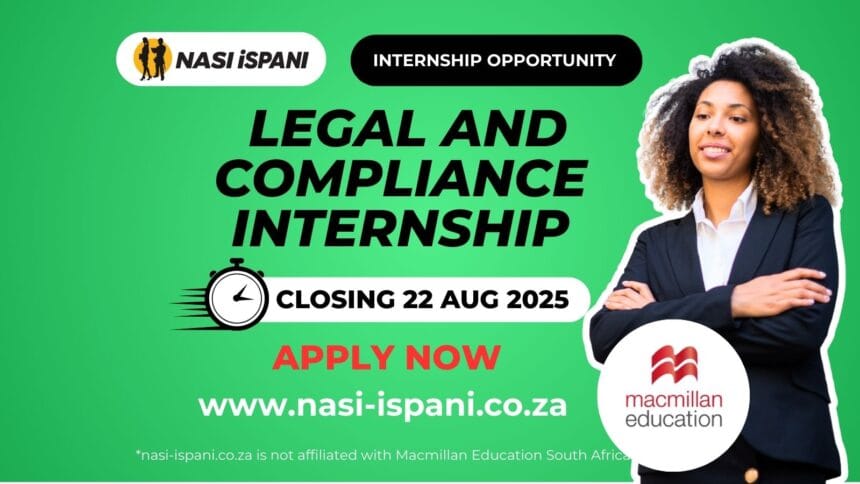 Legal and Compliance Internship at Macmillan Education South Africa