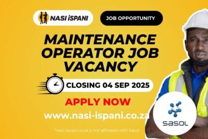 Maintenance Operator Job Vacancy at Sasol