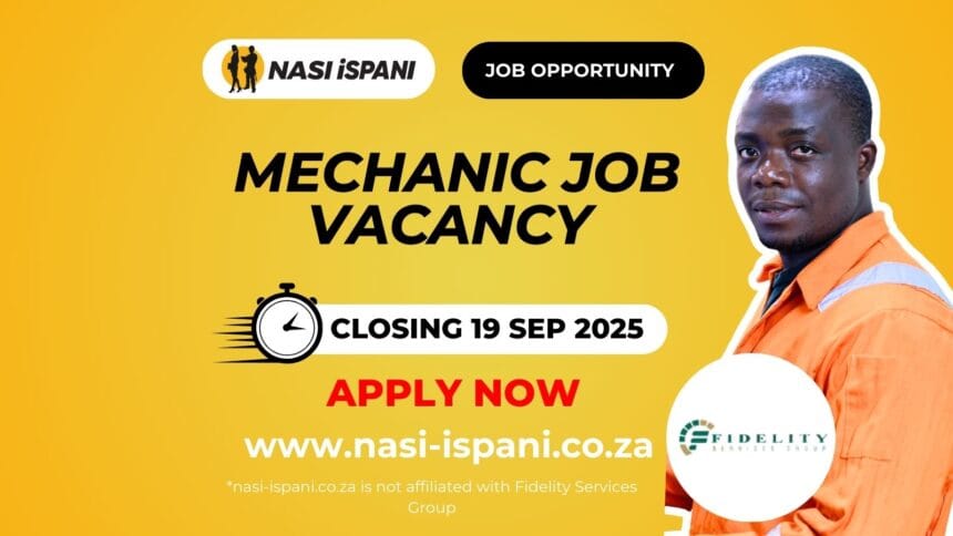 Mechanic Job Vacancy at Fidelity Services Group