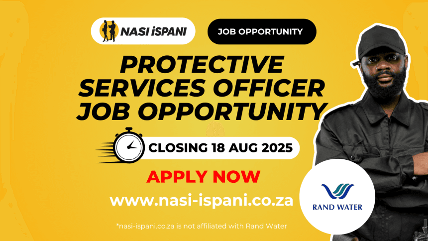 Protective Services Officer Job Opportunity at Rand Water