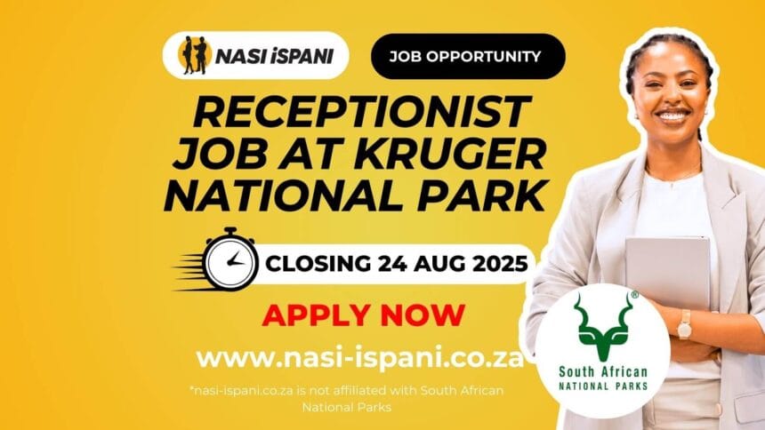 Receptionist Vacancy at the Kruger National Park