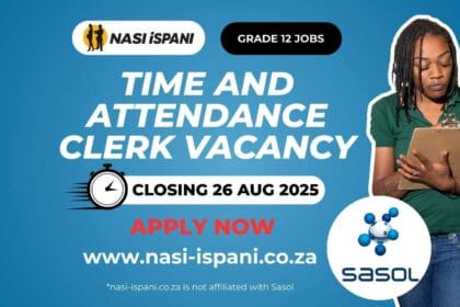 Time and Attendance Clerk Vacancy at Sasol