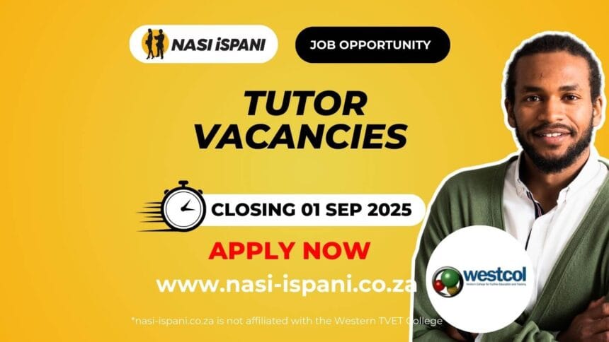 Tutor Vacancies at the Western TVET College (24 posts)