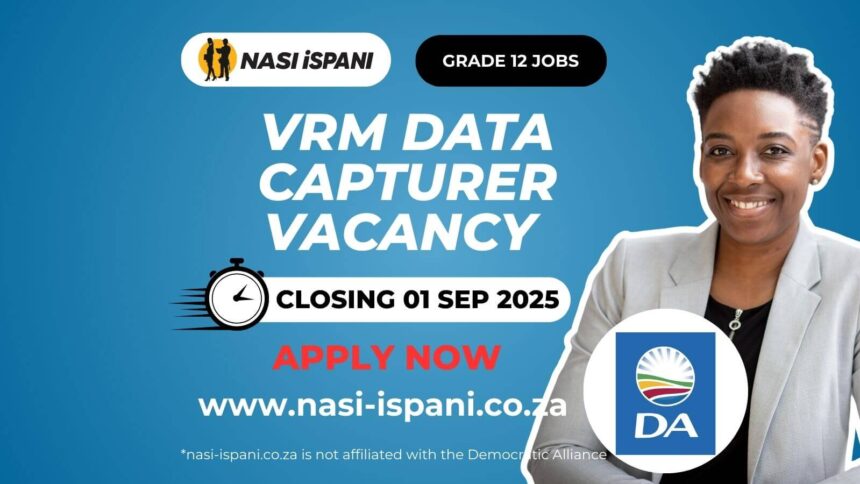 VRM Data Capturer Vacancy at the Democratic Alliance