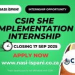 CSIR SHE Implementation Internship