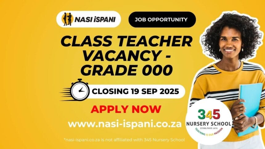 Class Teacher Vacancy at 345 Nursery School