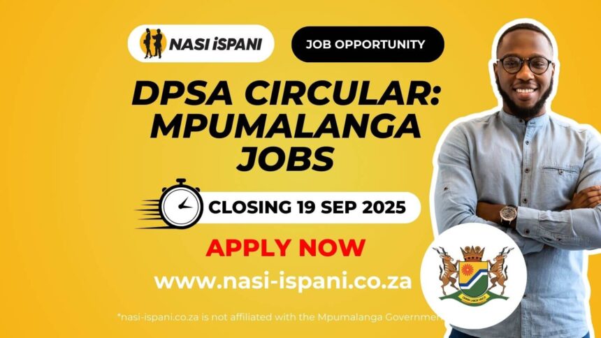 DPSA Circular: Mpumalanga Government Jobs
