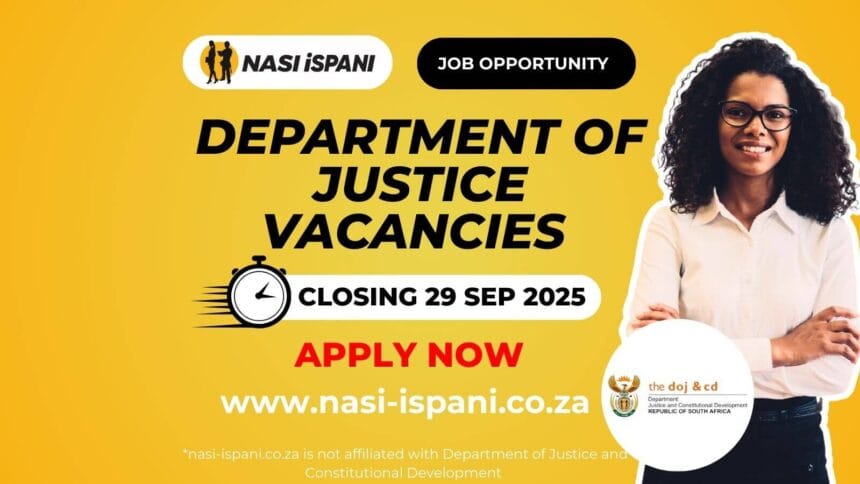 Department of Justice and Constitutional Development Vacancies