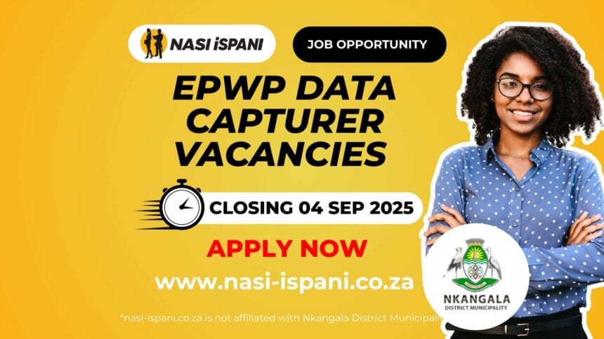 EPWP Data Capturer Vacancies at Nkangala District Municipality
