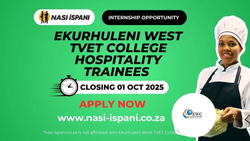 Hospitality Trainees at Ekurhuleni West TVET College