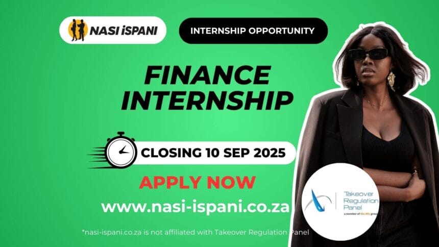 Finance Internship at Takeover Regulation Panel 2025