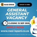 General Assistant Vacancy at Bidvest Facilities Management
