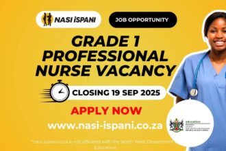 Grade 1 Professional Nurse Vacancies at the North West Department of Education