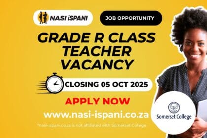 Grade R Class Teacher Vacancy at Somerset College