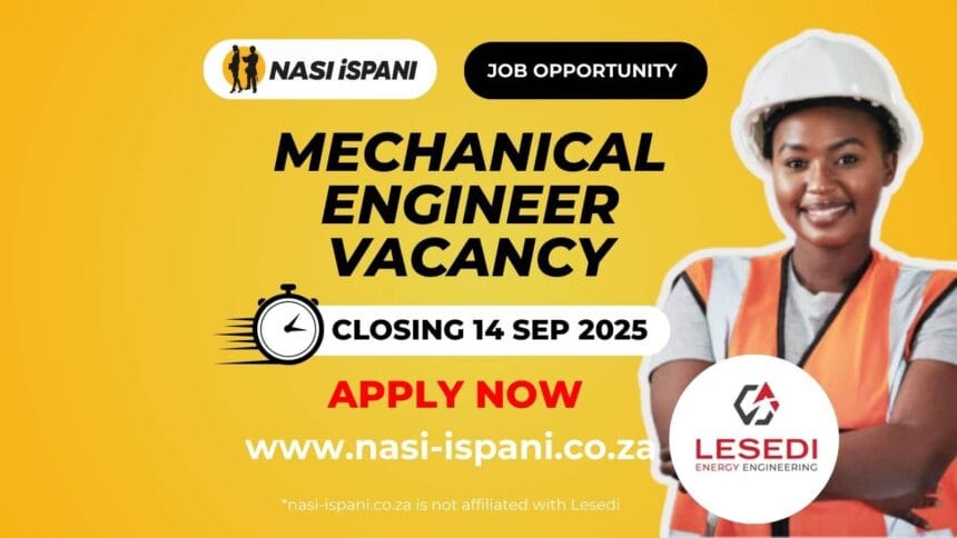 Mechanical Design Engineer Vacancy at Lesedi