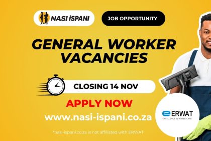 General Worker Vacancies at ERWAT