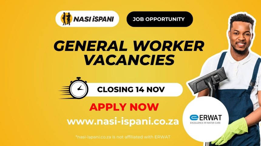 General Worker Vacancies at ERWAT