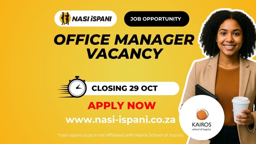 Office Manager Vacancy at Kairos School of Inquiry