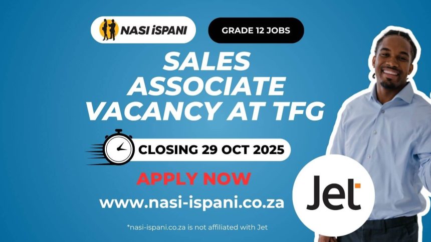 Sales Associate Vacancy at TFG
