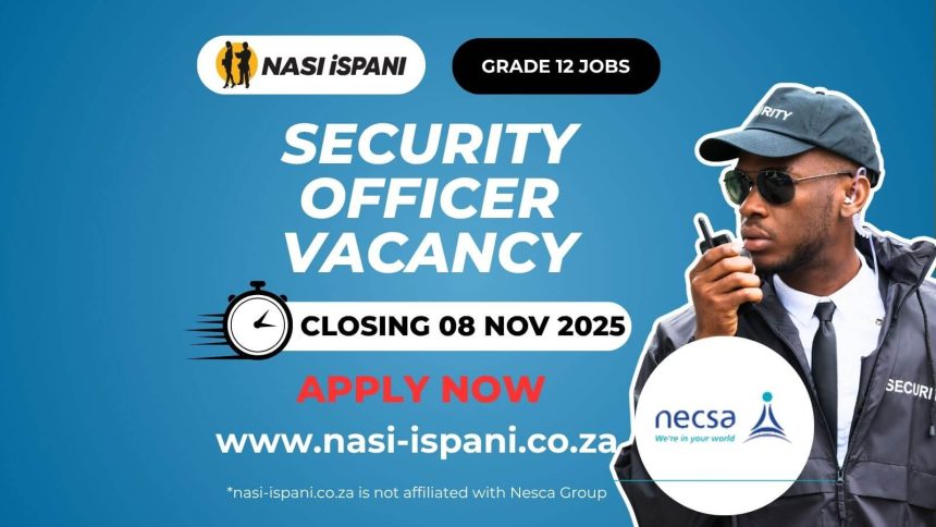 Security Officer Vacancy at Necsa Group