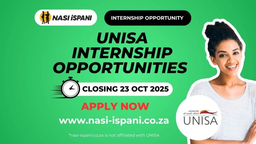 UNISA Internship Opportunities 2026