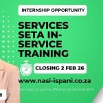 50 In-Service Training Placements Funded by SERVICES SETA