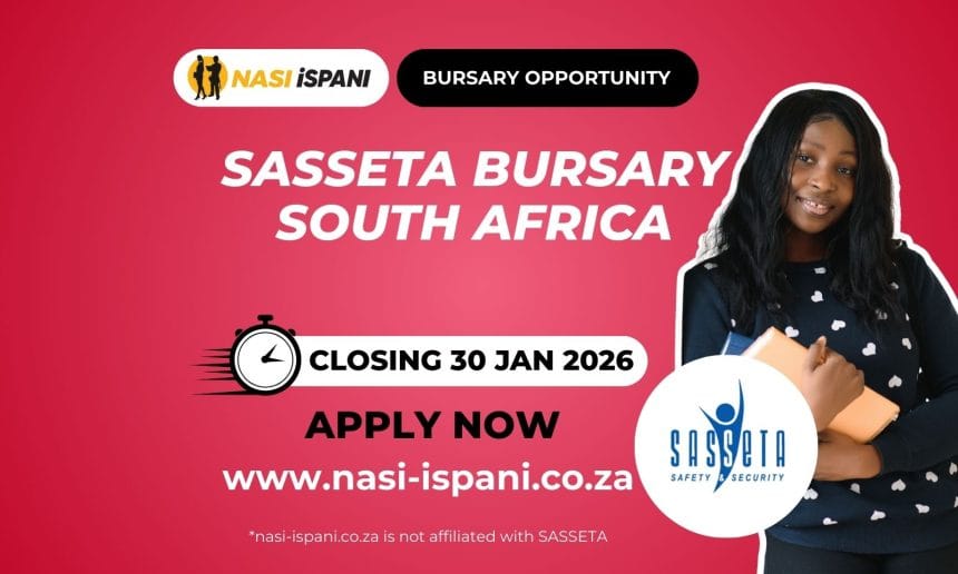 Apply for the SASSETA Bursary South Africa 2026