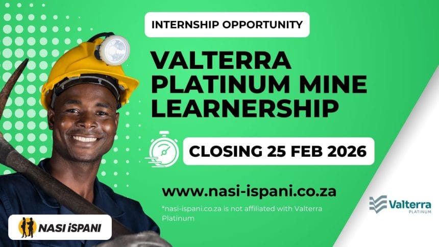 Valterra Platinum Mine Learnership Opportunities 2026