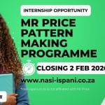 Mr Price JumpStart Pattern Making Programme 2026